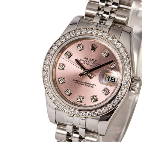 rolex diamond watch women's|rolex female with diamonds.